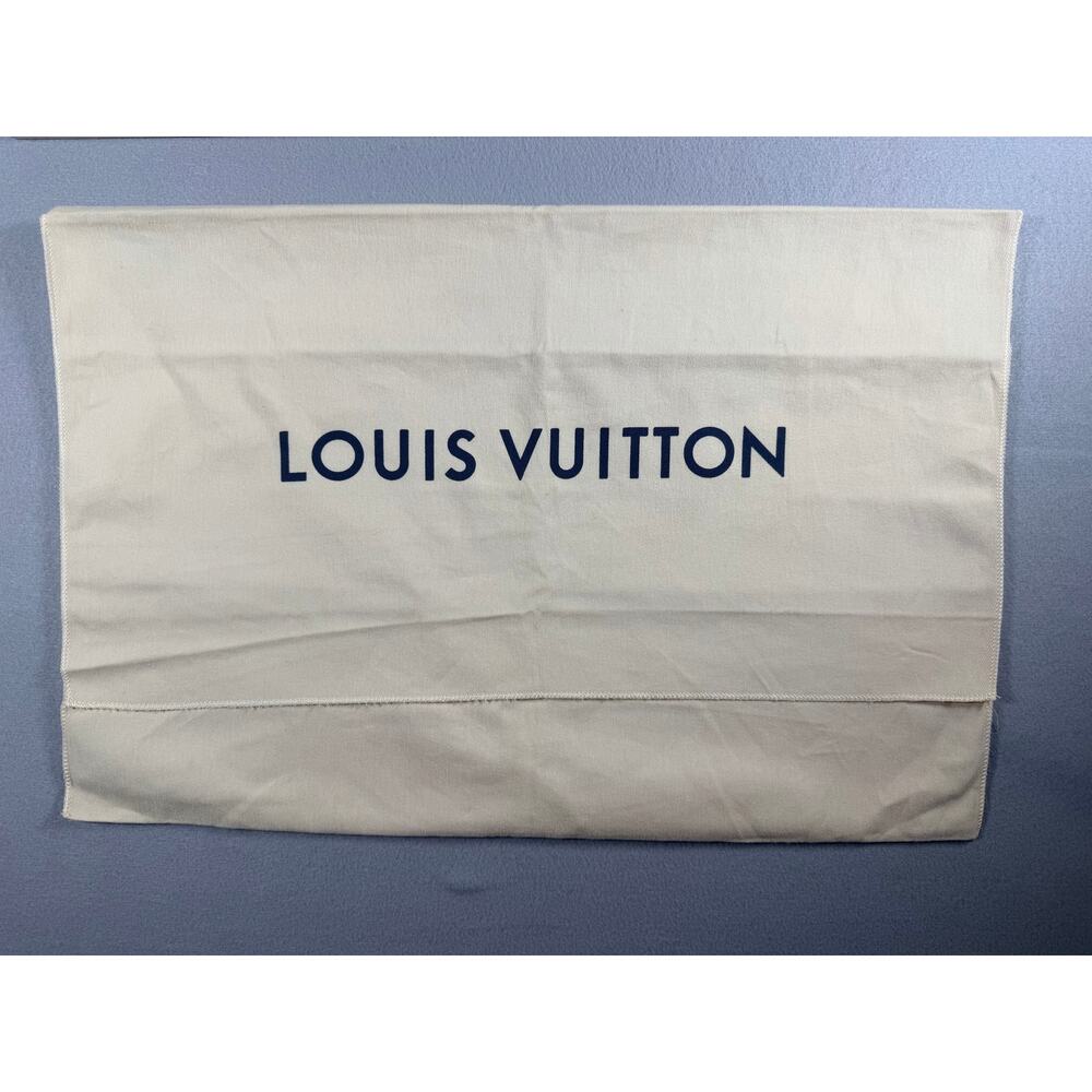 Louis Vuitton Large Envelope Flap Dust Bag Cream Cotton 22” x 14” Sleeve